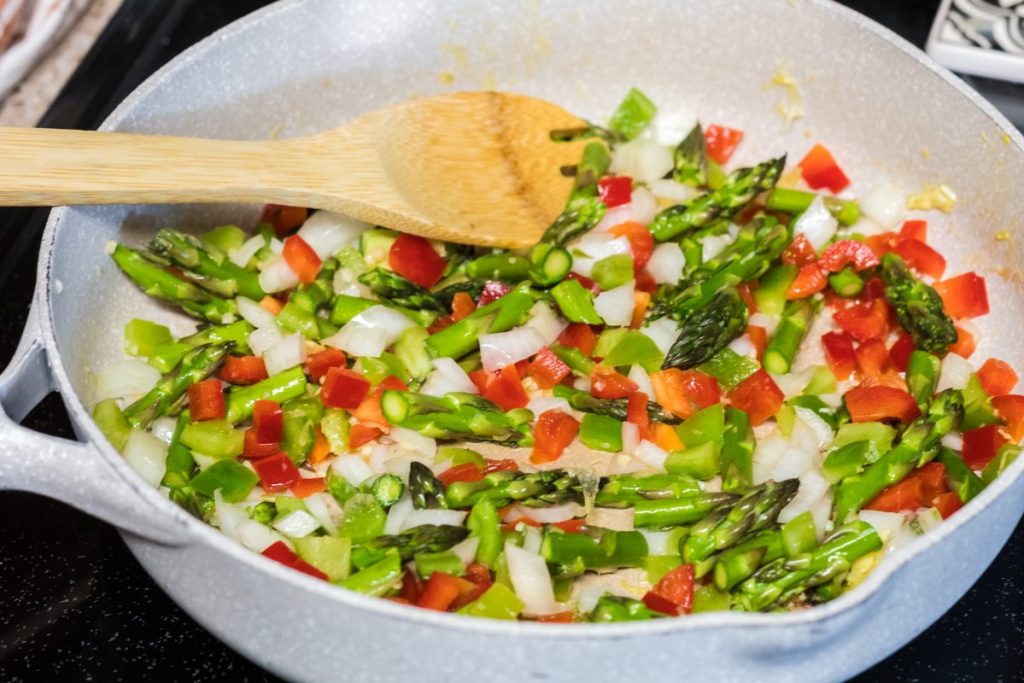 pan of veggies sauté 