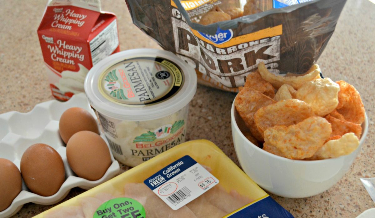 ingredients to make crispy chicken breading