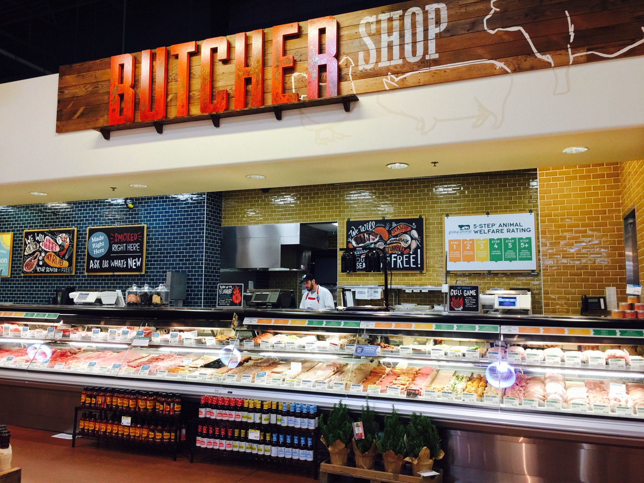 butcher counter at whole foods