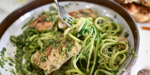 Must-Make Keto Dinner Idea: Chicken and Pesto with Zucchini Noodles