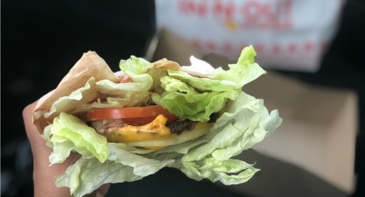 keto lettuce wrapped burger from in-n-out