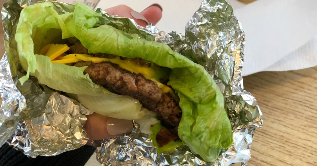 lettuce-wrapped burger 