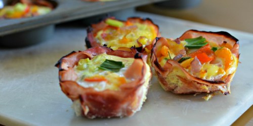 Baked Egg Ham and Cheese Cups | Grab-and-Go Keto Breakfast Recipe