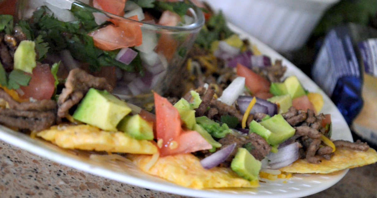 These keto microwave nachos use chips made from just cheese! Super simple.