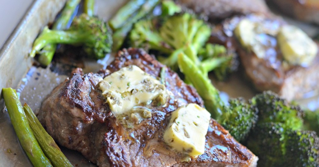 steak sheet pan meal 