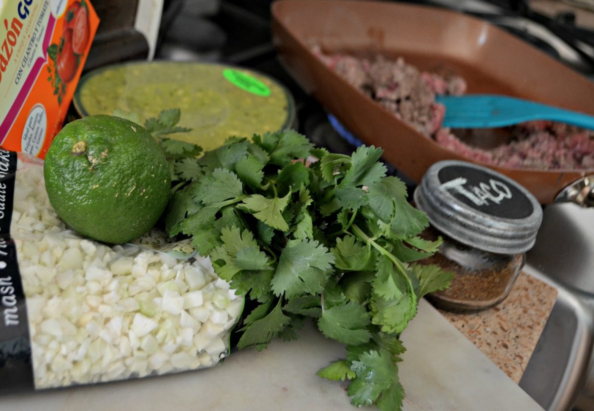 Keto Burrito Bowl with Cauliflower Cilantro Lime Rice - ingredients 
