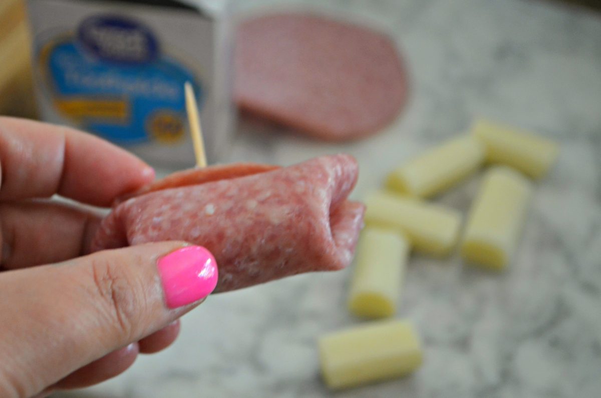 Air fryer salami cheese wraps