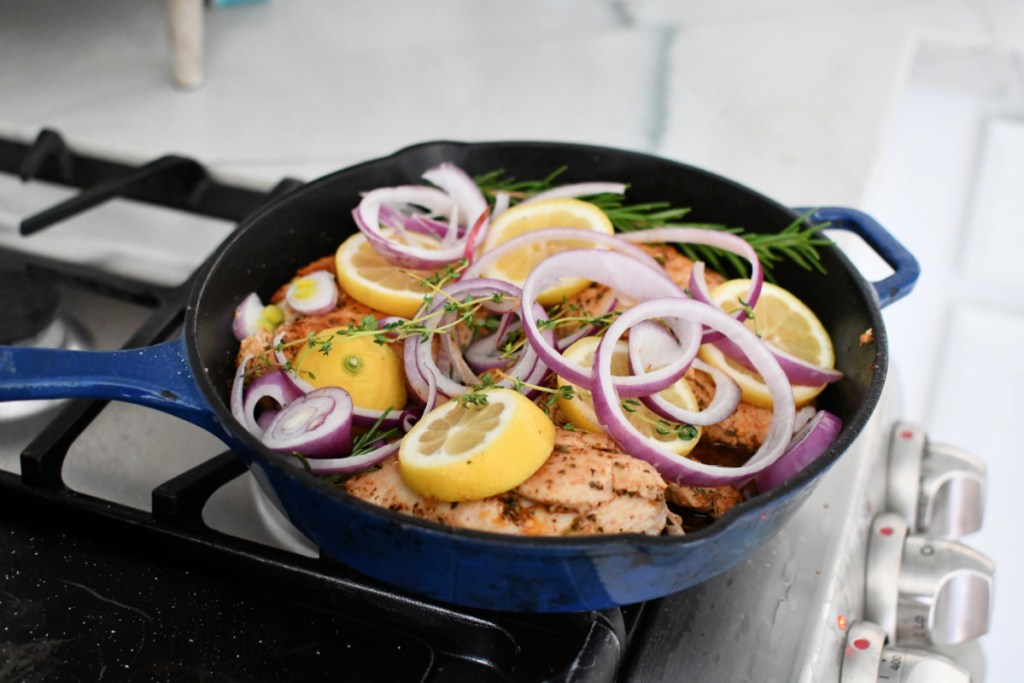 roasted lemon chicken before baking