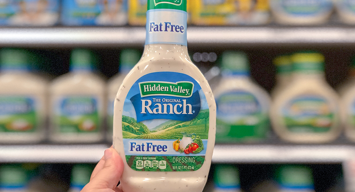 bottle of fat free dressing