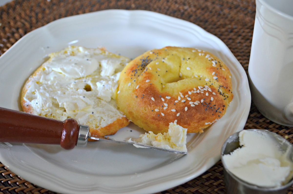 easy keto bagels – with cream cheese