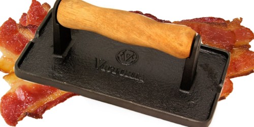 Victoria Cast Iron Bacon Press and Meat Weight Only $12.99 (Regularly $30)