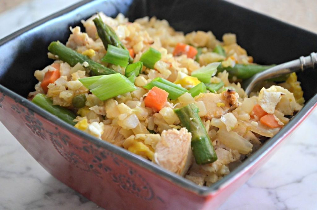 Cauliflower Fried Rice in a bowl