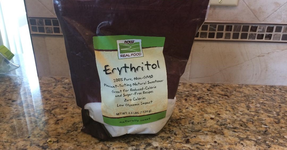 bag of erythritol sweetener