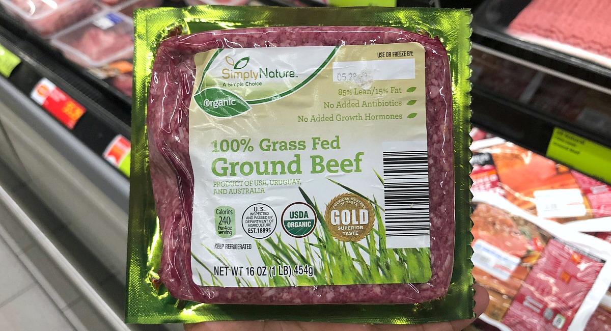 a package of grass fed ground beef, one of our favorite keto staples