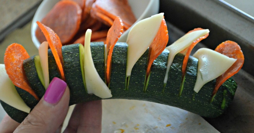 pizza stuffed zucchini 