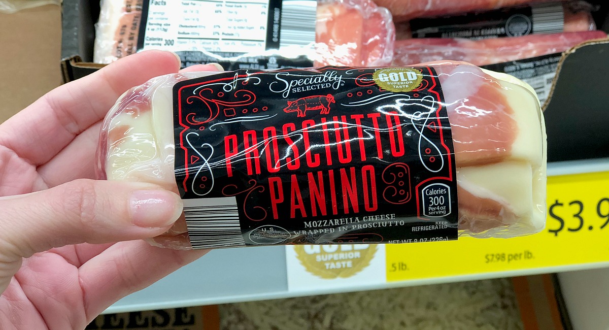 package of prosciutto panino at aldi