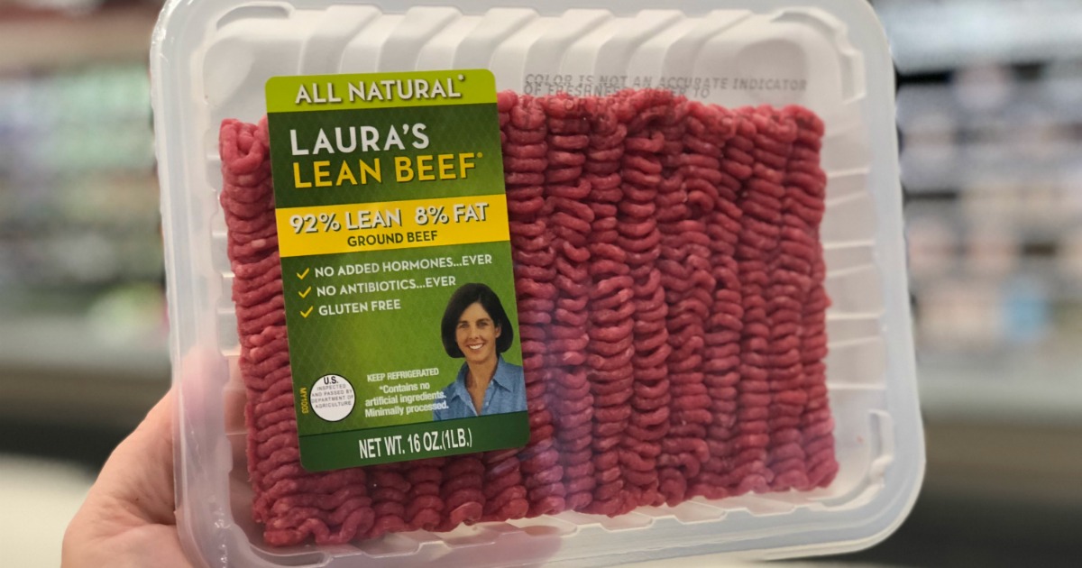 Save on ground beef like this with a Target Deal (pictured is Laura's Lean Ground Beef)!