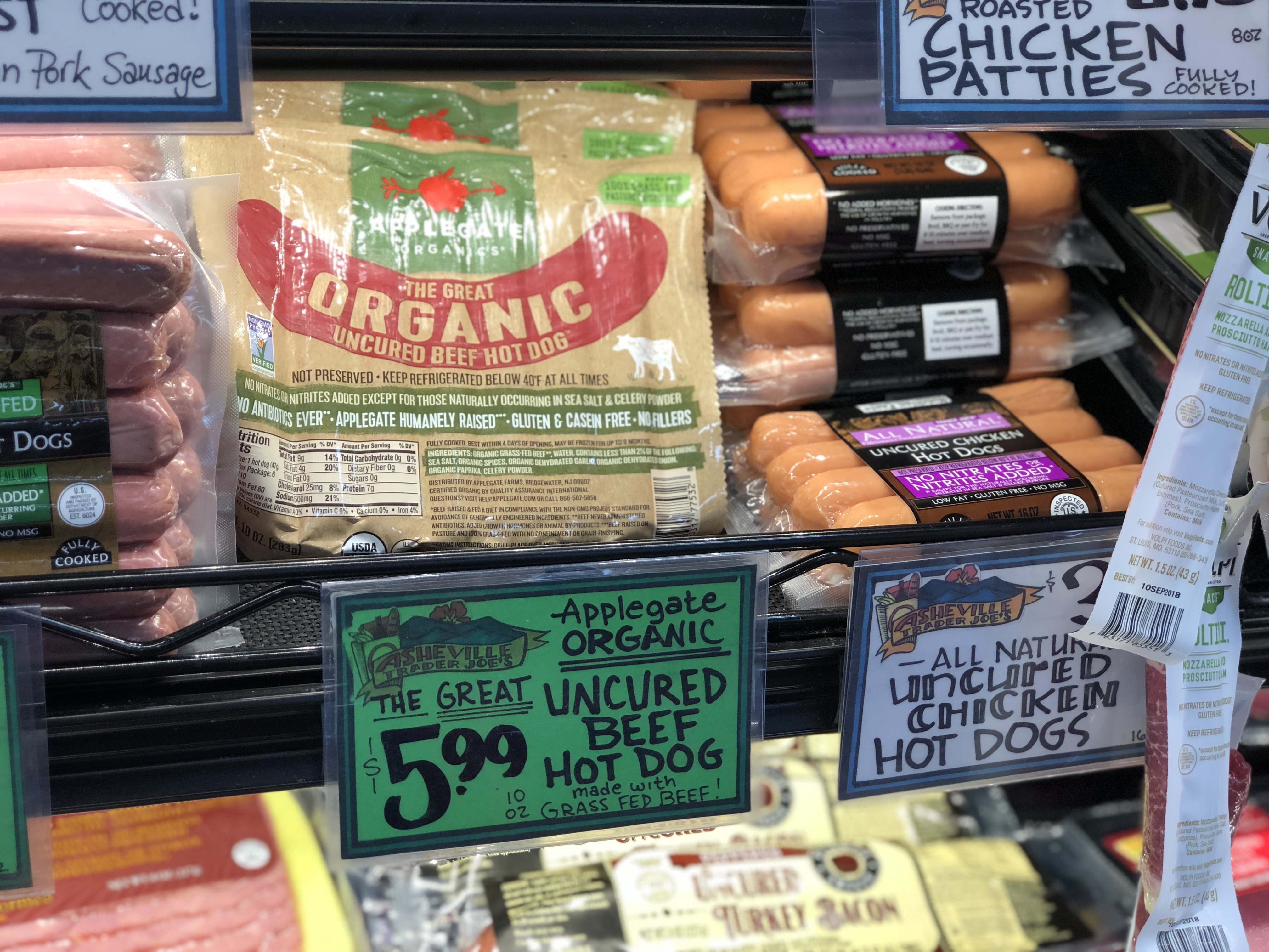 keto and low-carb hot dogs, sausages, and brats – applegate organic at trader joes
