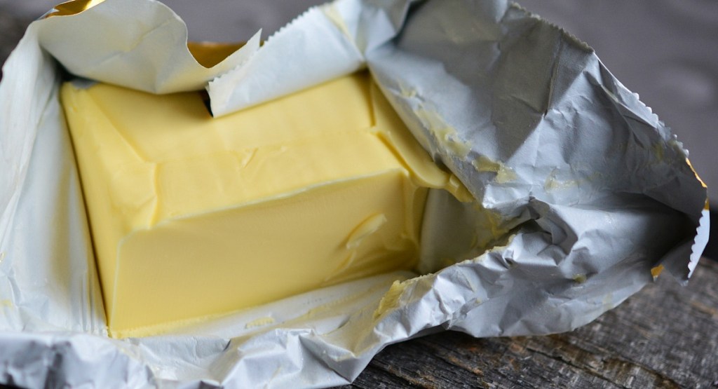 unwrapping butter package 