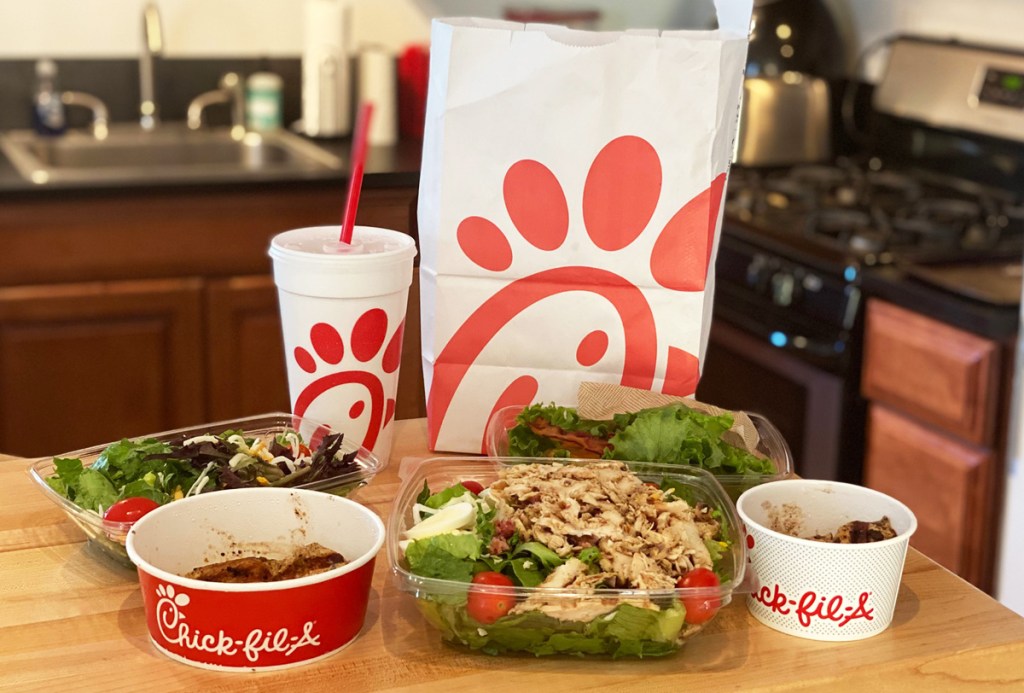 keto meals at chick-fil-a on kitchen counter