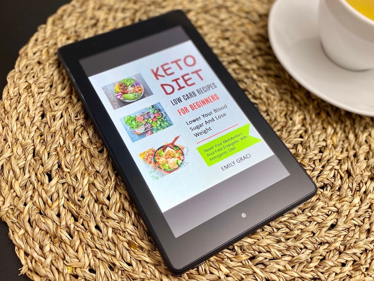 Kindle showing cover of Keto Diet book