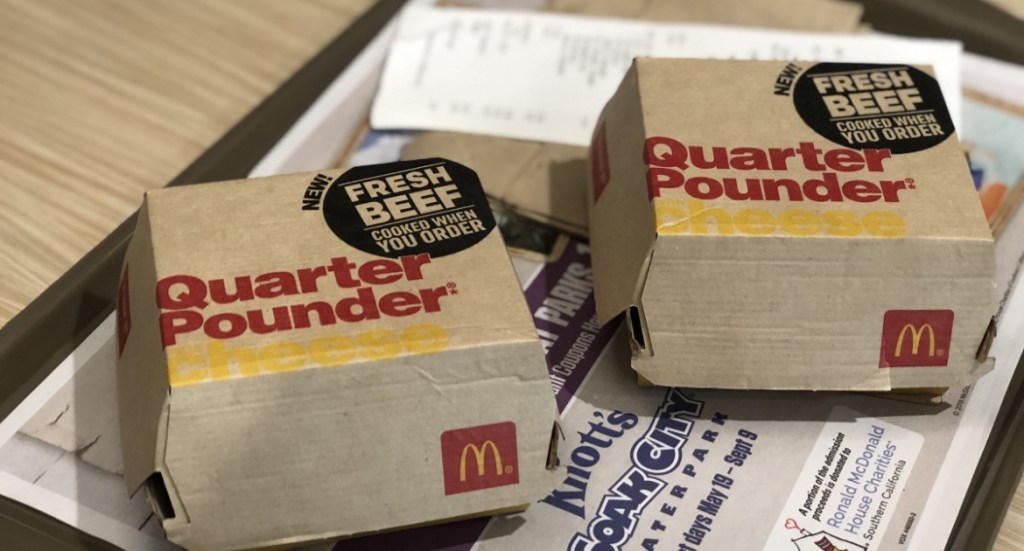 2 quarter pounder boxes