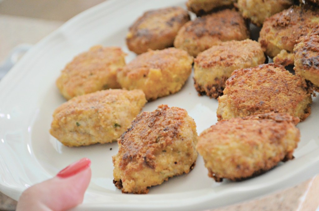 plate of keto chicken nuggets