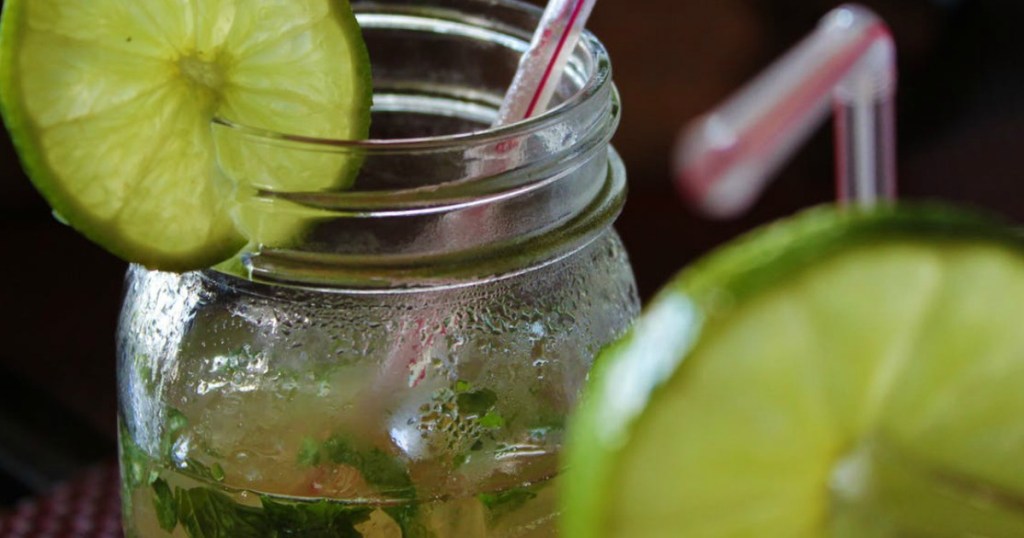 drinks in mason jars