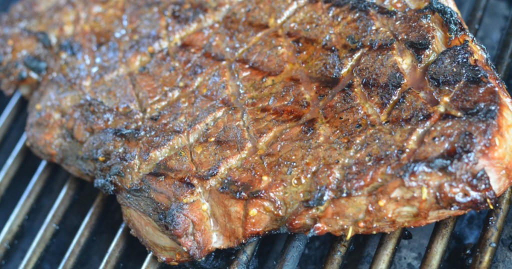 London Broil on the grill 