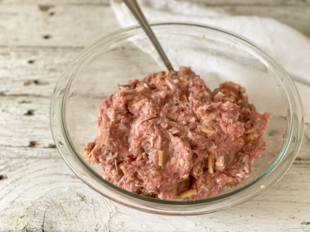 ground beef mixture in a bowl