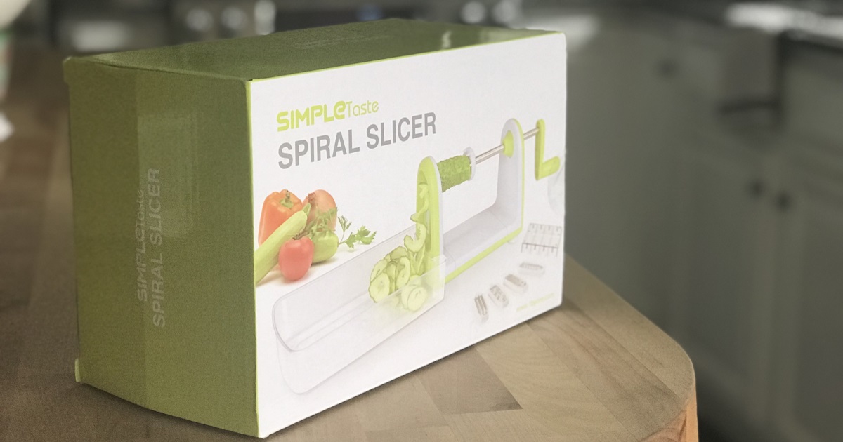 amazon simpletaste spiralizer deal - the spiral slicer in the box