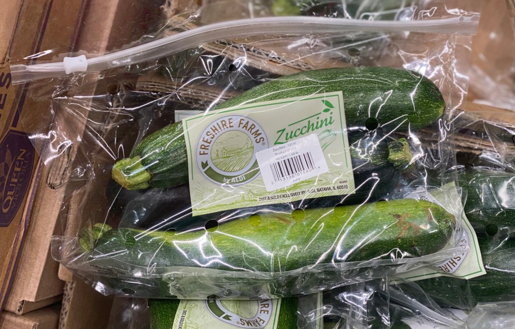zucchinis in a bag