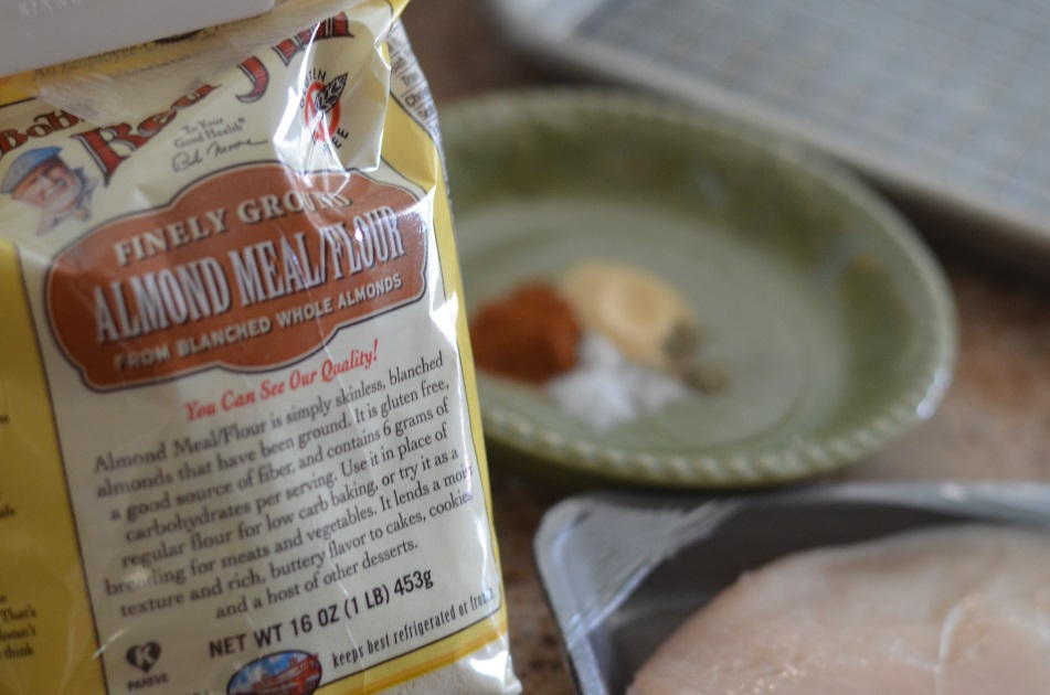 gluten-free baked almond chicken fingers – Ingredients