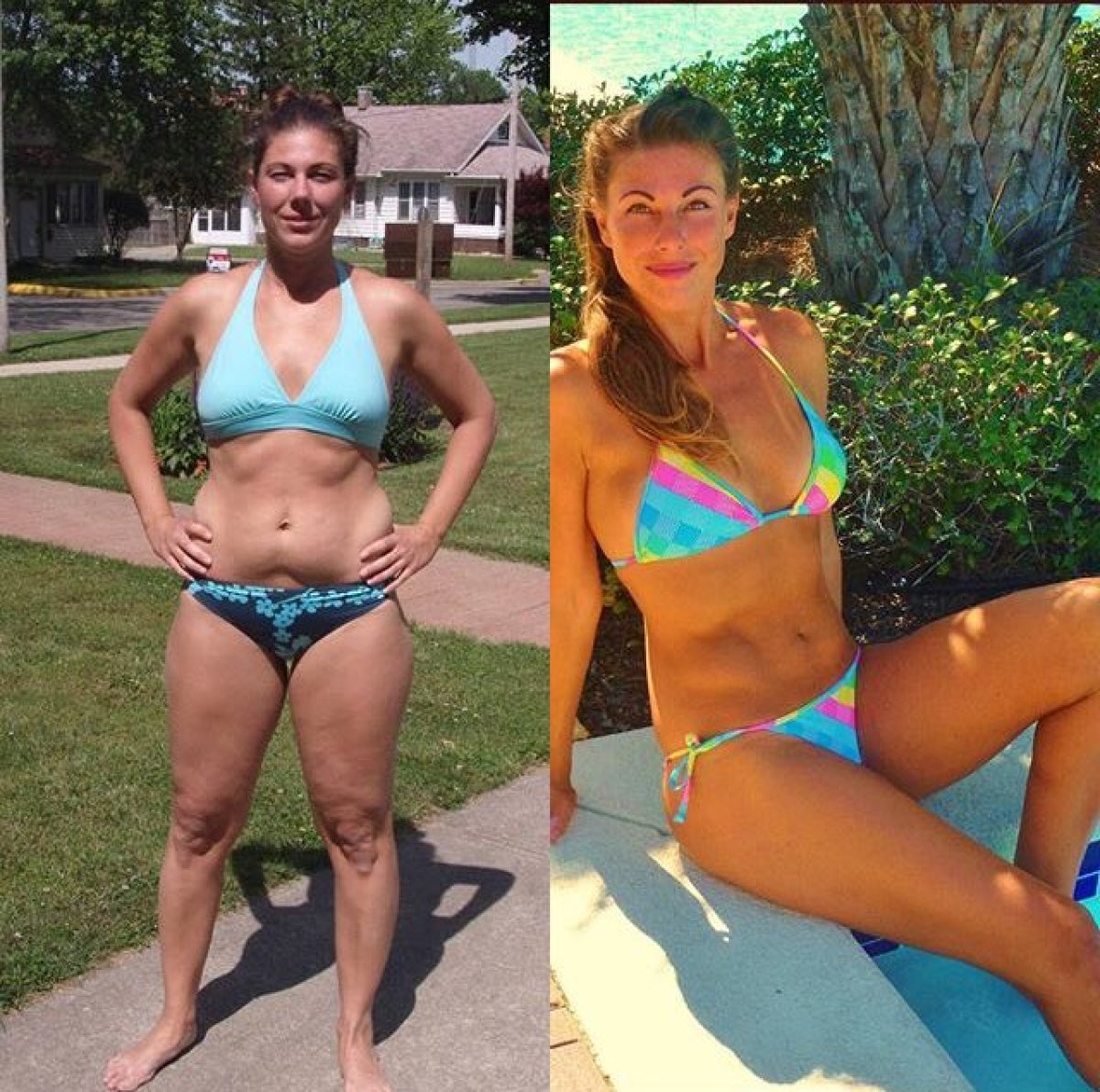 woman on carnivore diet before and after picture