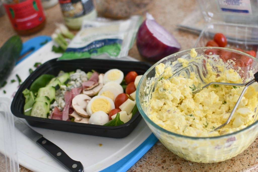 bowl of keto egg salad