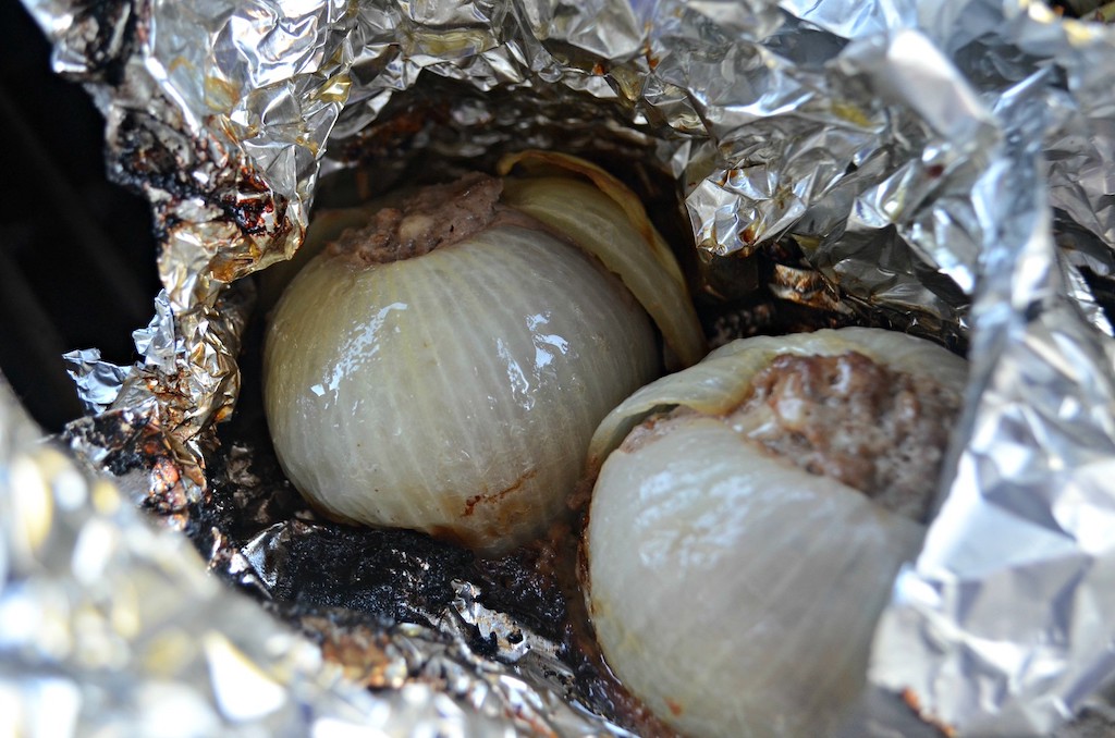 onions bombs in aluminum foil
