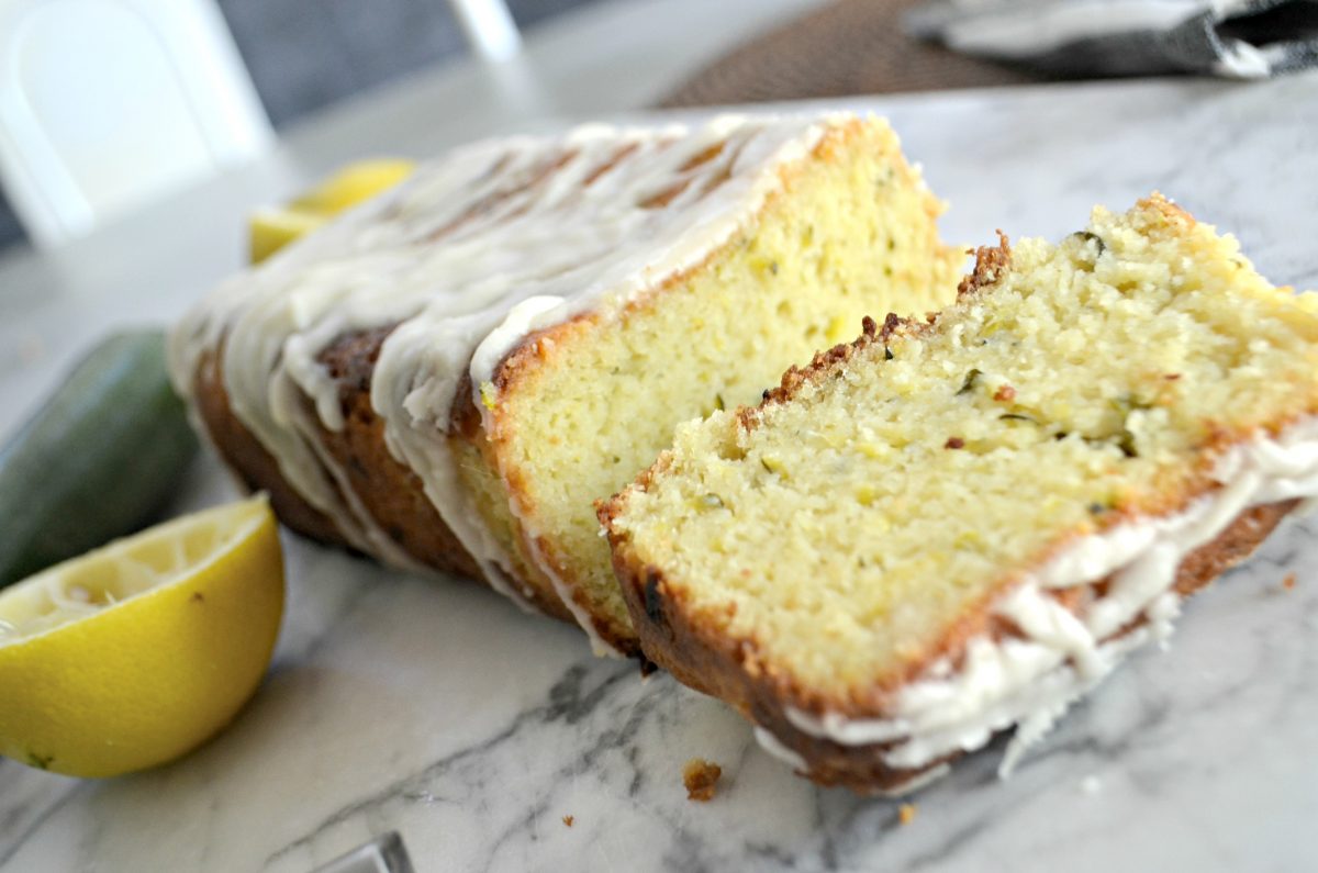 Keto Zucchini Bread - sliced on a cutting board