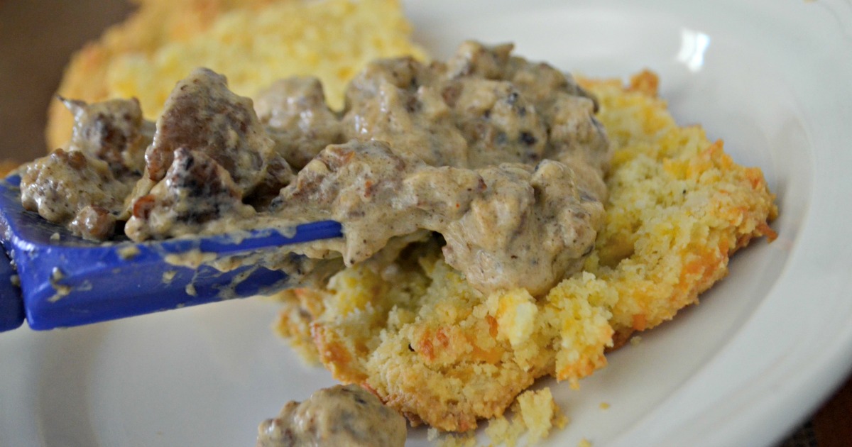 This Keto Biscuits with Sausage Gravy Recipe is the Perfect Comfort Food