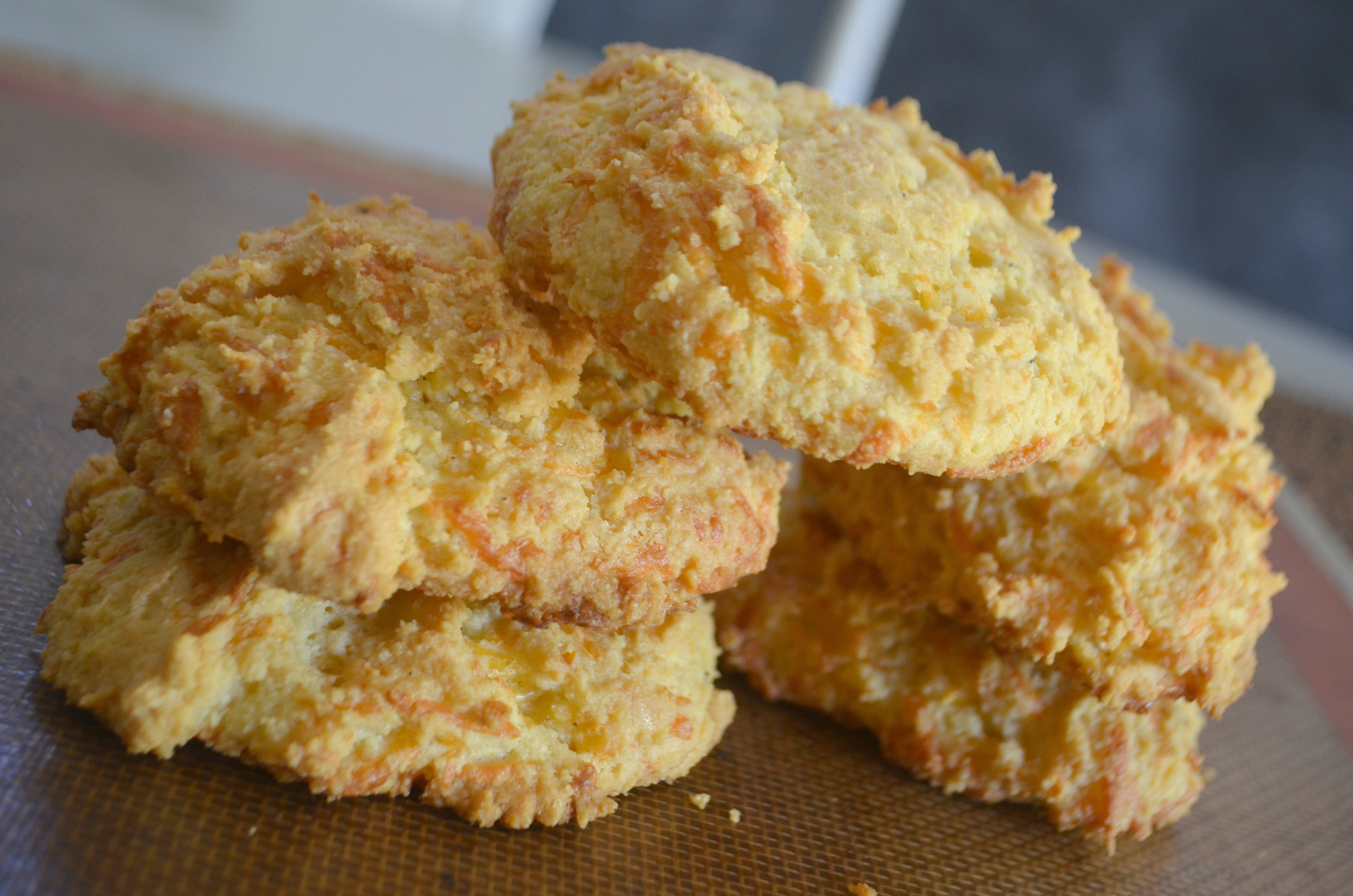 Keto Biscuits and Gravy - biscuits closeup