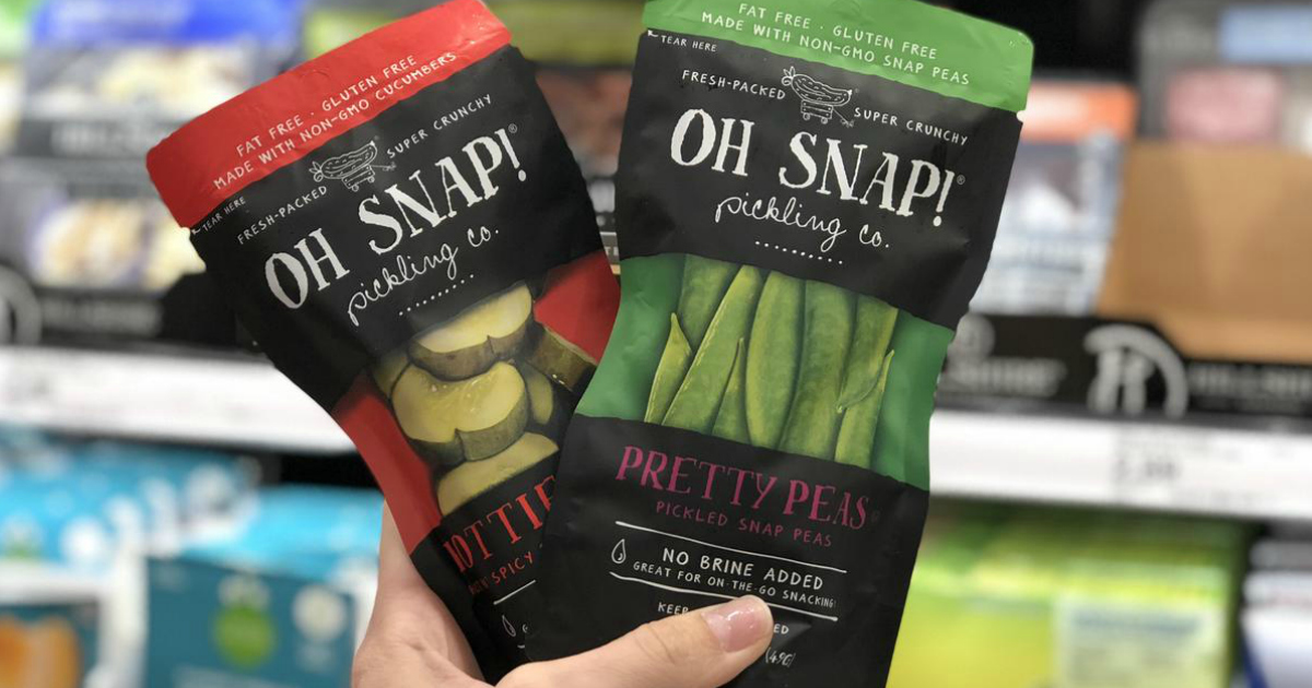 OH SNAP! Veggies at Target like these pickles and snap peas are a great keto treat
