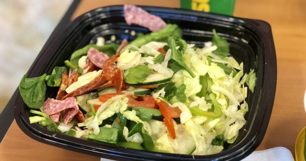 Subway Spicy italian salad Hip2Keto