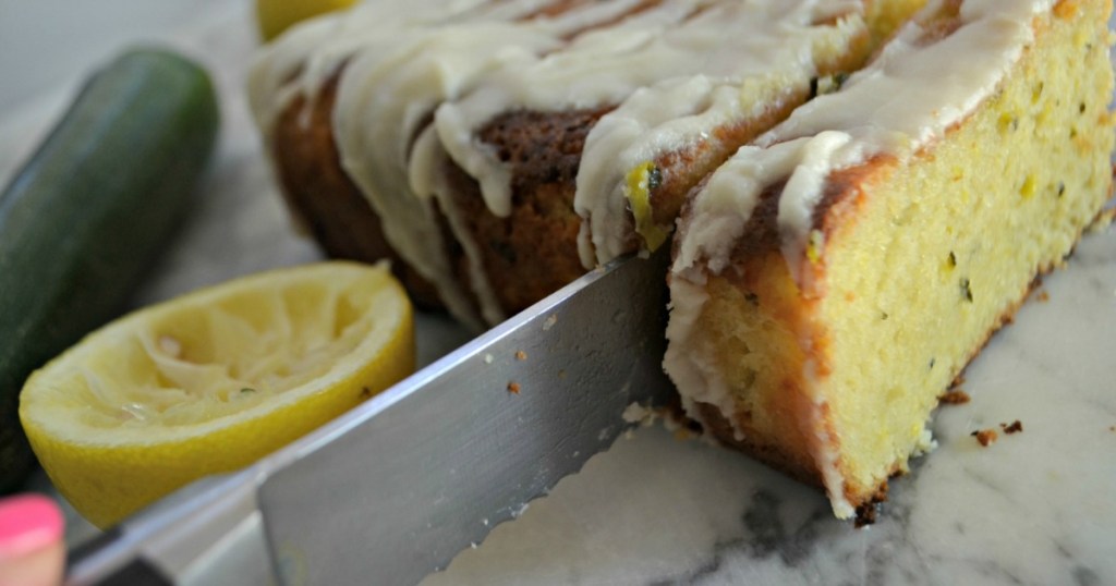 keto lemon zucchini bread sliced