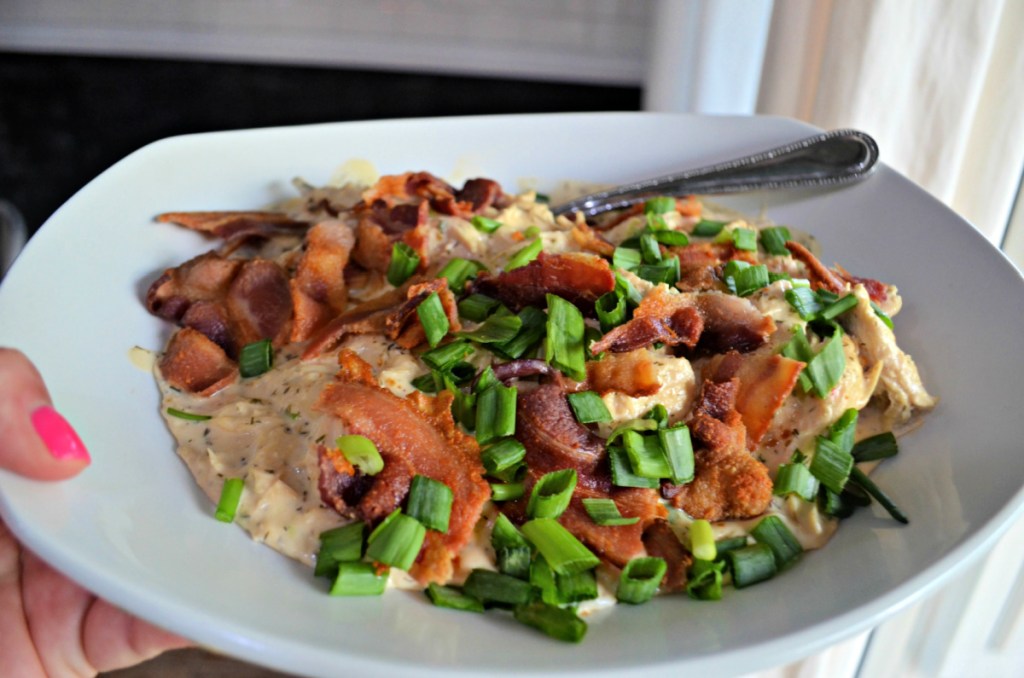 keto crack chicken on a plate