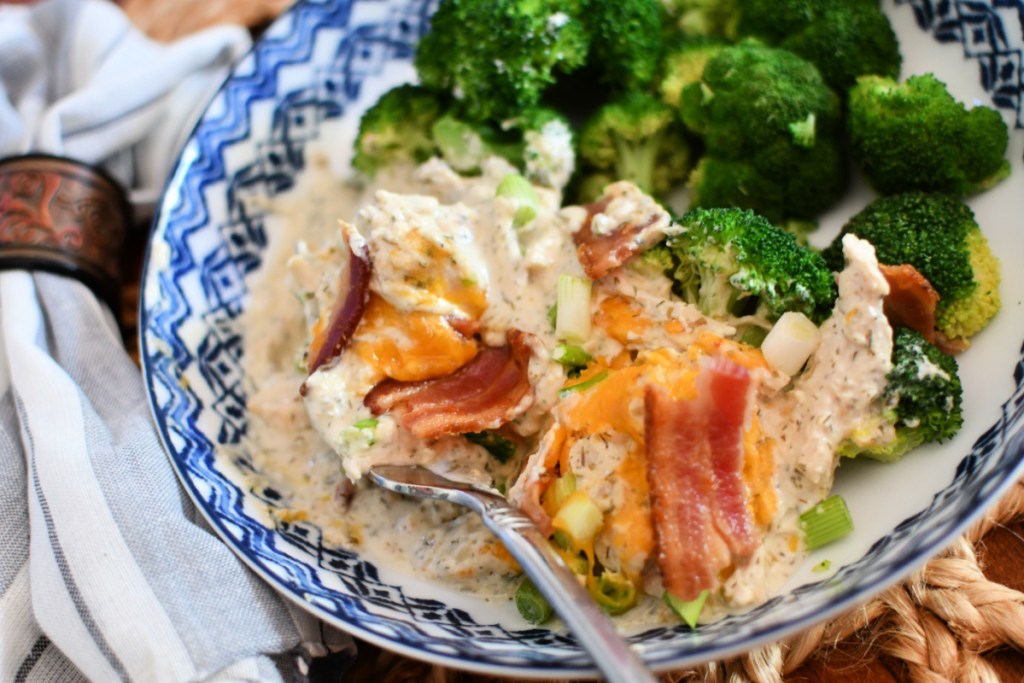 keto crack chicken with broccoli