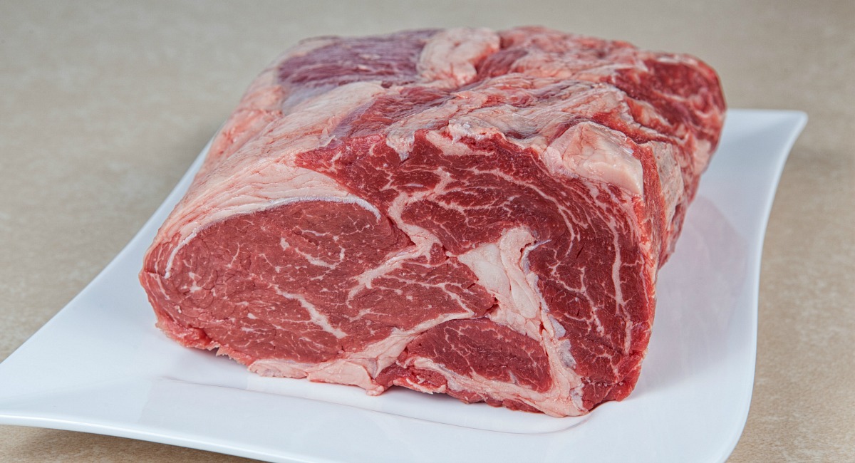 steak roast with fat marbling
