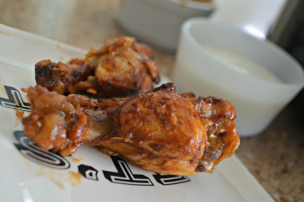 wings served on a plate
