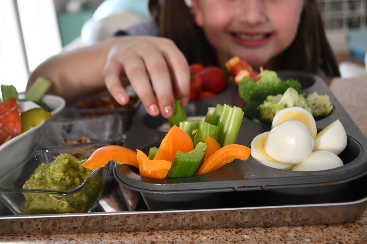 EASY Snack Based Keto Dinner - food arranged in trays