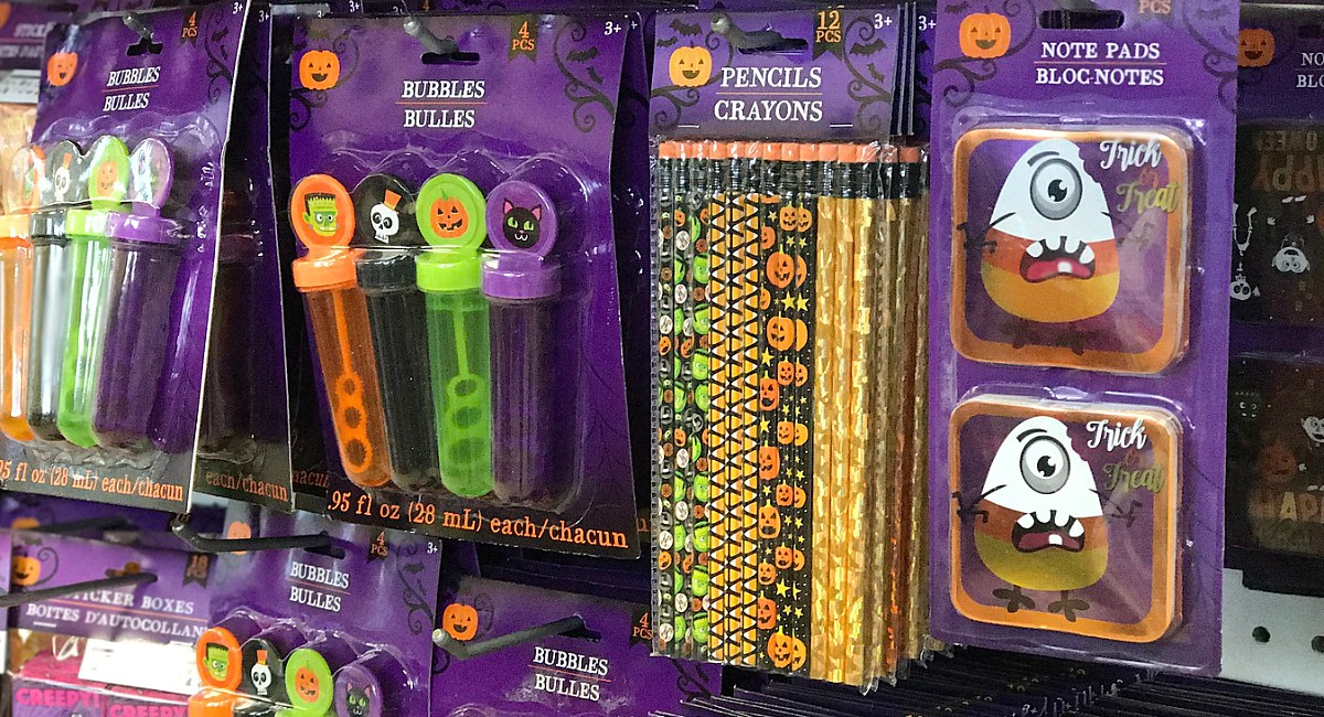 halloween teal pumpkin dollar tree non-candy treat ideas — halloween pencils at dollar tree