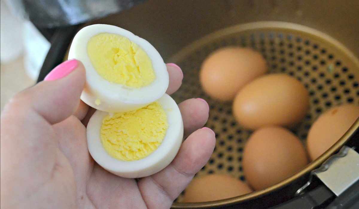 keto and cholesterol facts — hardboiled eggs cooked in the air fryer