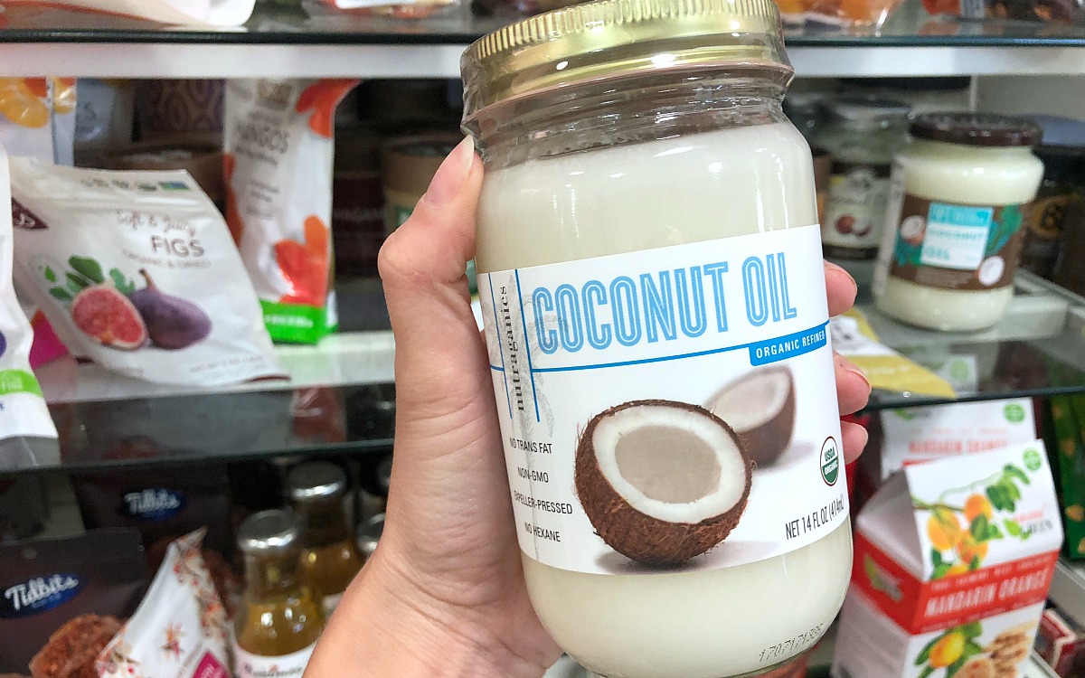 home goods keto foods include this coconut oil jar